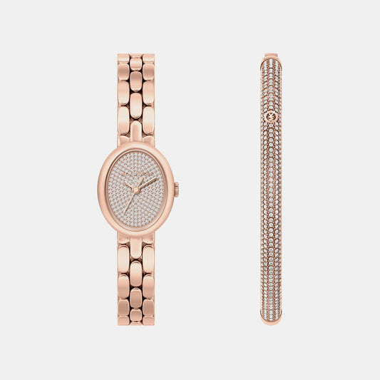 Maude Women Quartz Dual Tone Dial Analog Stainless Steel Watch MK7598SET