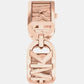 Mk Empire Women Quartz Rose Gold Dial Analog Stainless Steel Watch MK7602