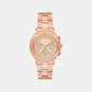 Billie Women Quartz Rose Gold Dial Chronograph Stainless Steel Watch MK7604