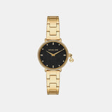 Pyper Women Quartz Black Dial Analog Stainless Steel Watch MK7616