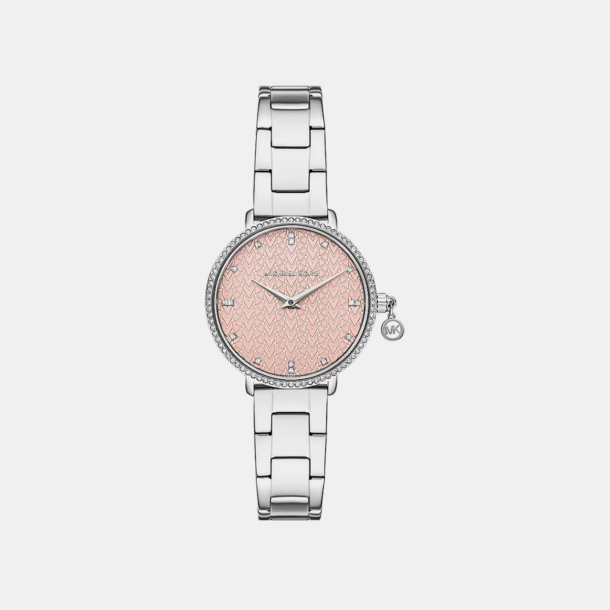 Pyper Women Quartz Pink Dial Analog Stainless Steel Watch MK7617