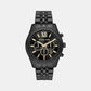 Lexington Men Quartz Black Dial Chronograph Stainless Steel Watch MK8603