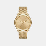 Slim Runway Men Quartz Gold Dial Analog Stainless Steel Watch MK8625