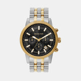 Hutton Men Quartz Black Dial Chronograph Stainless Steel Watch MK8954