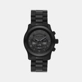 Runway Men Quartz Black Dial Chronograph Stainless Steel Watch MK9073