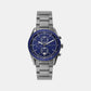 Warren Men Quartz Blue Dial Chronograph Stainless Steel Watch MK9111