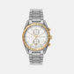 Warren Men Quartz White Dial Chronograph Stainless Steel Watch MK9112