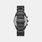 Warren Men Quartz Black Dial Chronograph Stainless Steel Watch MK9113