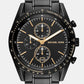 Warren Men Quartz Black Dial Chronograph Stainless Steel Watch MK9113