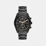 Warren Men Quartz Black Dial Chronograph Stainless Steel Watch MK9113