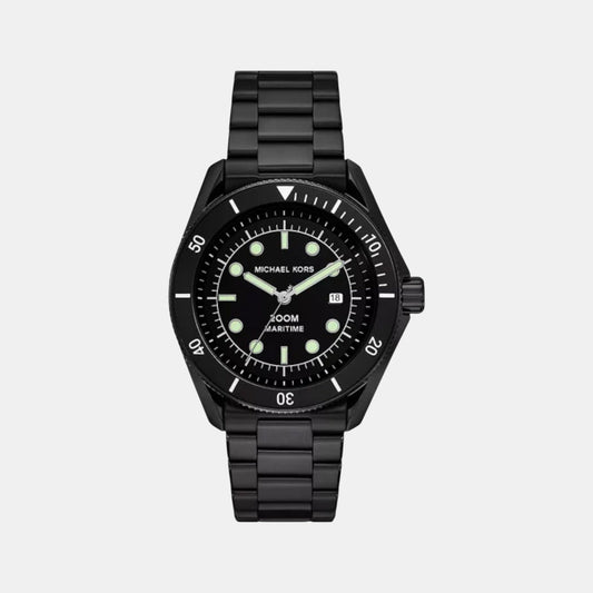 Maritime Men Quartz Black Dial Analog Stainless Steel Watch MK9181