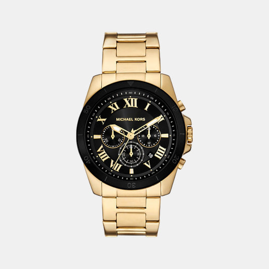Alek Men Quartz Black Dial Chronograph Stainless Steel Watch MK9184