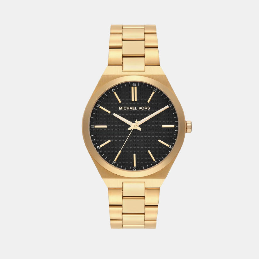 Lenox Men Quartz Black Dial Analog Stainless Steel Watch MK9226