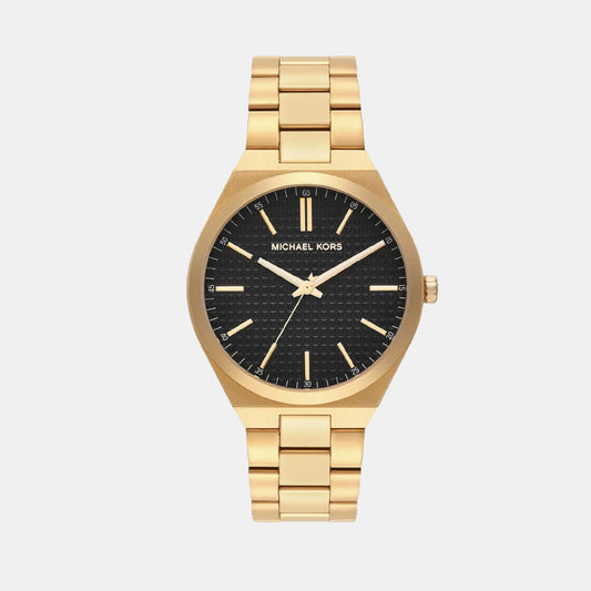 Lenox Men Quartz Black Dial Analog Stainless Steel Watch MK9226