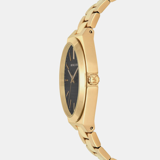 Lenox Men Quartz Black Dial Analog Stainless Steel Watch MK9226