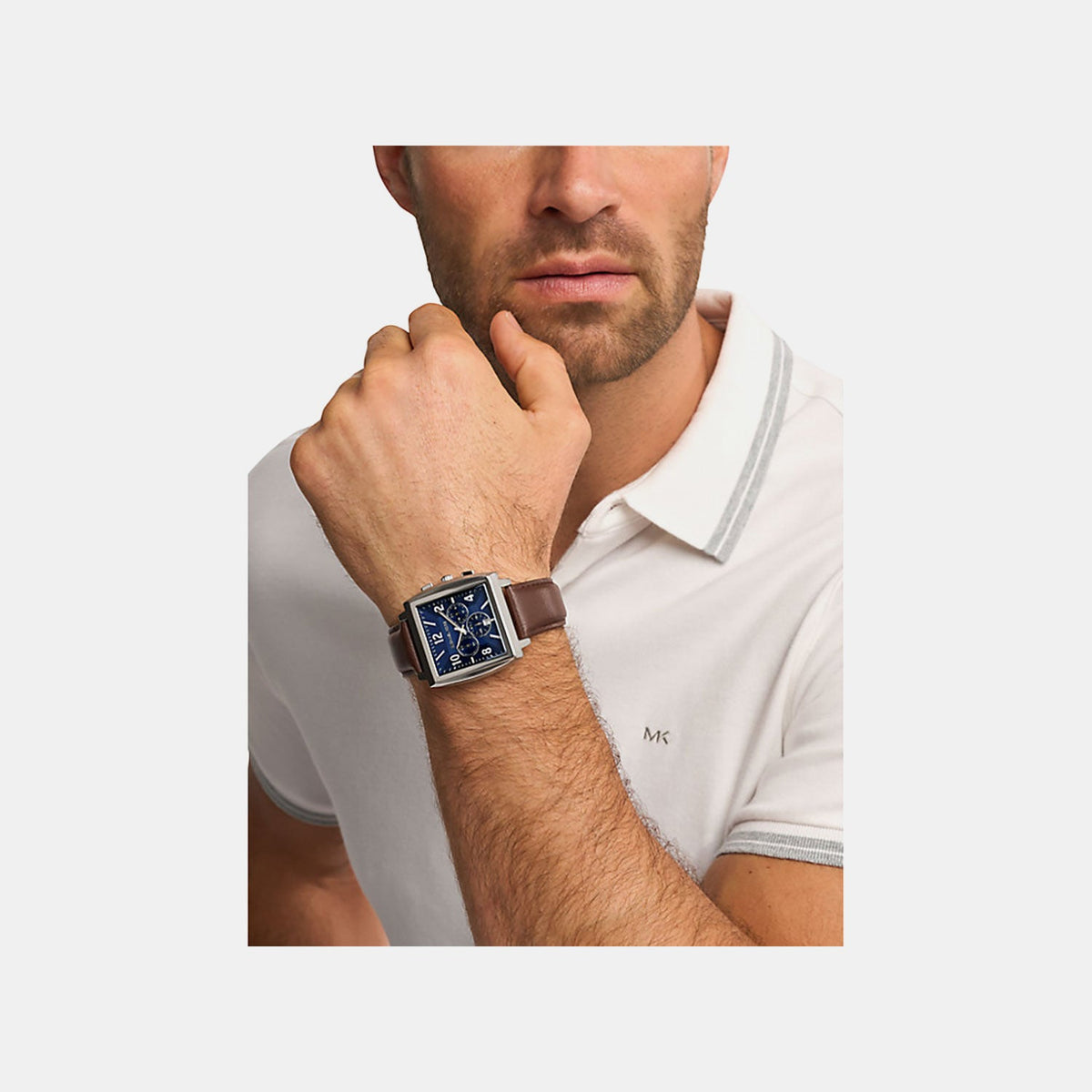 Rhys Men Quartz Blue Dial Analog Stainless Steel Watch MK9231