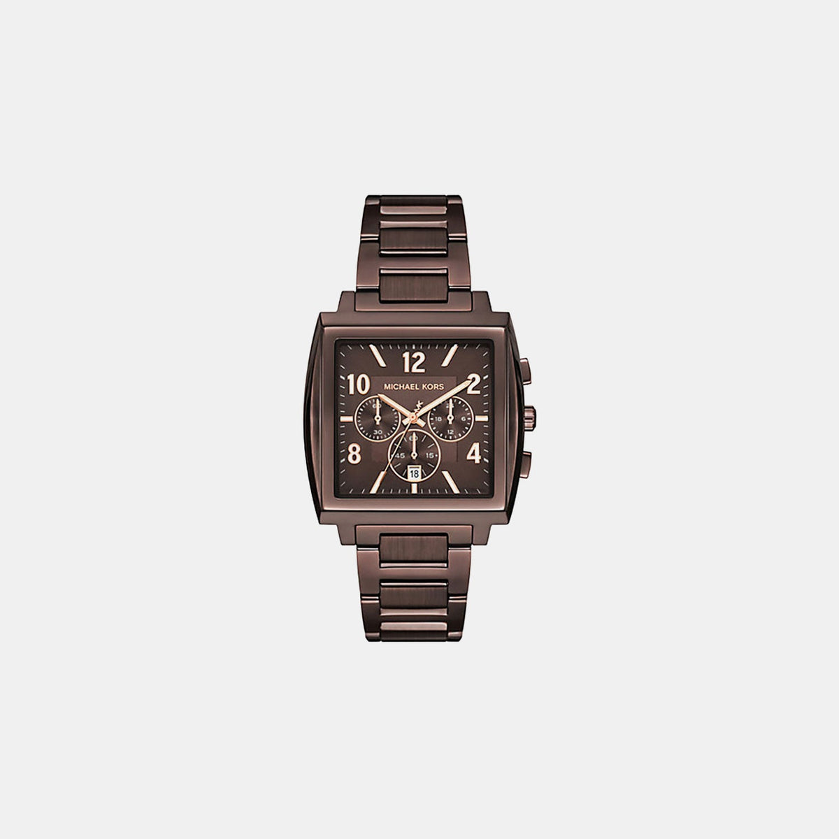 Rhys Men Quartz Brown Dial Analog Stainless Steel Watch MK9234
