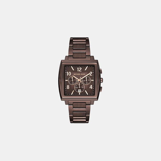 Rhys Men Quartz Brown Dial Analog Stainless Steel Watch MK9234
