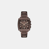 Rhys Men Quartz Brown Dial Analog Stainless Steel Watch MK9234