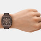 Rhys Men Quartz Brown Dial Analog Stainless Steel Watch MK9234