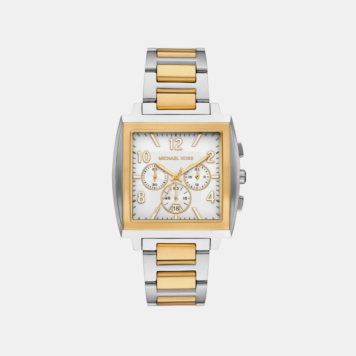 Rhys Men Quartz White Dial Chronograph Stainless Steel Watch MK9240