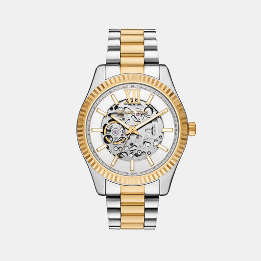 Lexington Men Automatic White Dial Analog Stainless Steel Watch MK9243