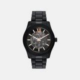Lexington Men Automatic Black Dial Analog Stainless Steel Watch MK9244