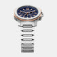 Prescott Men Quartz Blue Dial Chronograph Stainless Steel Watch MK9250