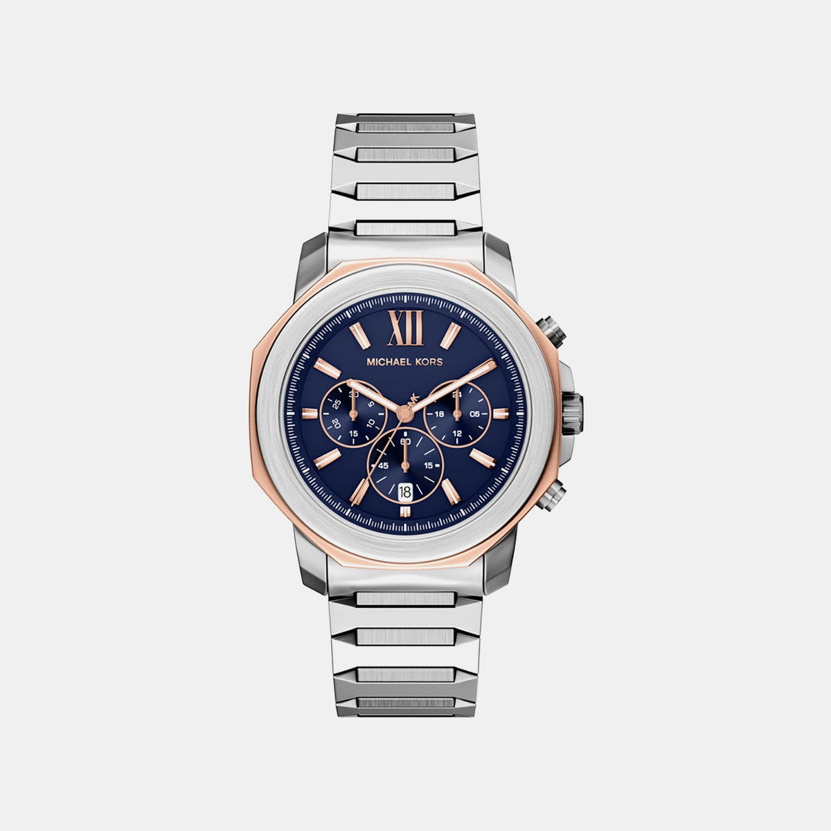 Prescott Men Quartz Blue Dial Chronograph Stainless Steel Watch MK9250