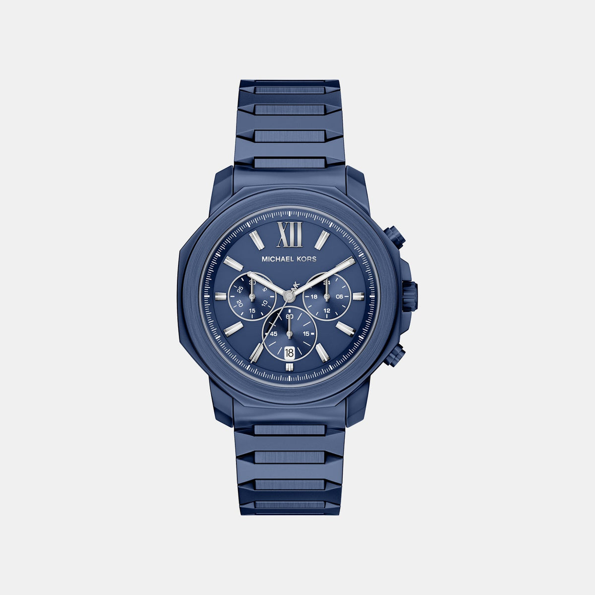 Prescott Men Quartz Blue Dial Chronograph Stainless Steel Watch MK9251