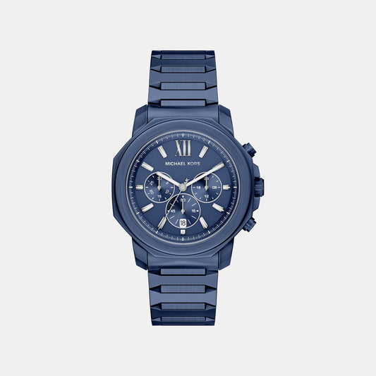 Prescott Men Quartz Blue Dial Chronograph Stainless Steel Watch MK9251