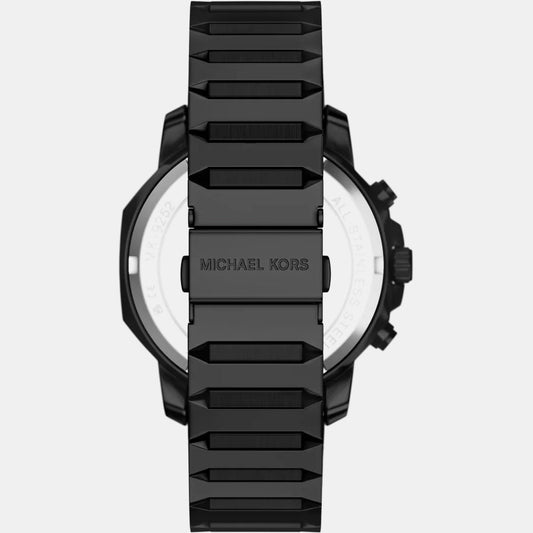 Prescott Men Quartz Black Dial Chronograph Stainless Steel Watch MK9252