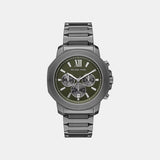 Prescott Men Quartz Green Dial Chronograph Stainless Steel Watch MK9259