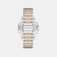 Prescott Men Quartz White Dial Chronograph Stainless Steel Watch MK9260