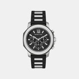 Prescott Men Quartz Black Dial Chronograph Silicone Watch MK9262