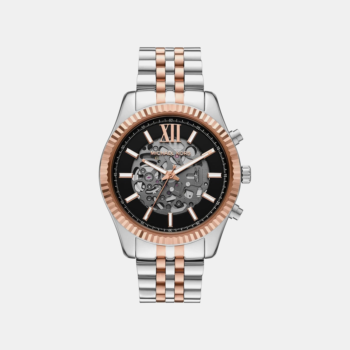 Lexington Men Automatic Black Dial Analog Stainless Steel Watch MK9266