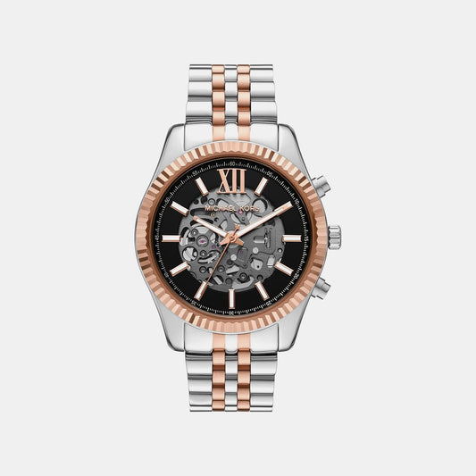 Lexington Men Automatic Black Dial Analog Stainless Steel Watch MK9266