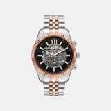 Lexington Men Automatic Black Dial Analog Stainless Steel Watch MK9266