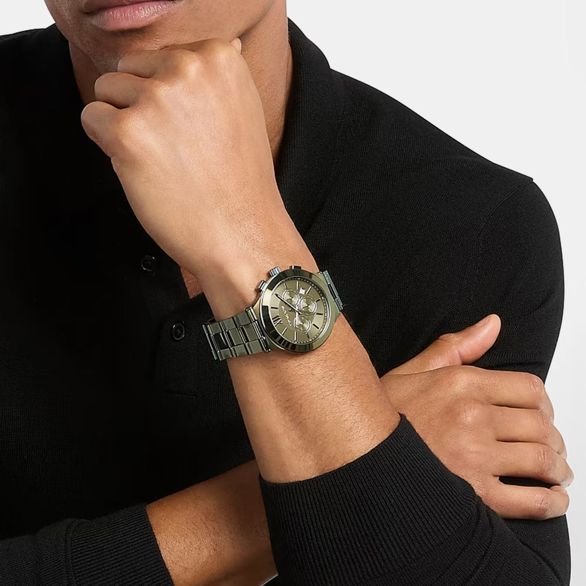 Billie Men Quartz Green Dial Chronograph Stainless Steel Watch MK9268