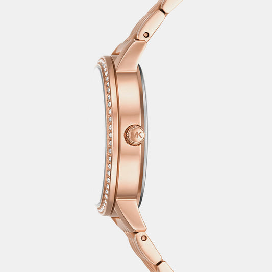 Melissa Women Quartz Rose Gold Dial Chronograph Stainless Steel Watch MKO1081