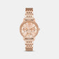 Melissa Women Quartz Rose Gold Dial Chronograph Stainless Steel Watch MKO1081