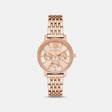 Melissa Women Quartz Rose Gold Dial Chronograph Stainless Steel Watch MKO1081
