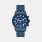 Hutton Men Quartz Blue Dial Chronograph Stainless Steel Watch MKO1165