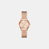 Aspyn Women Quartz Rose Gold Dial Analog Stainless Steel Watch MKO1216