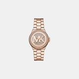 Lennox Women Quartz Rose Gold Dial Analog Stainless Steel Watch MKO1221