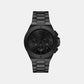 Lennox Men Quartz Black Dial Chronograph Stainless Steel Watch MKO1234