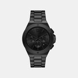 Lennox Men Quartz Black Dial Chronograph Stainless Steel Watch MKO1234