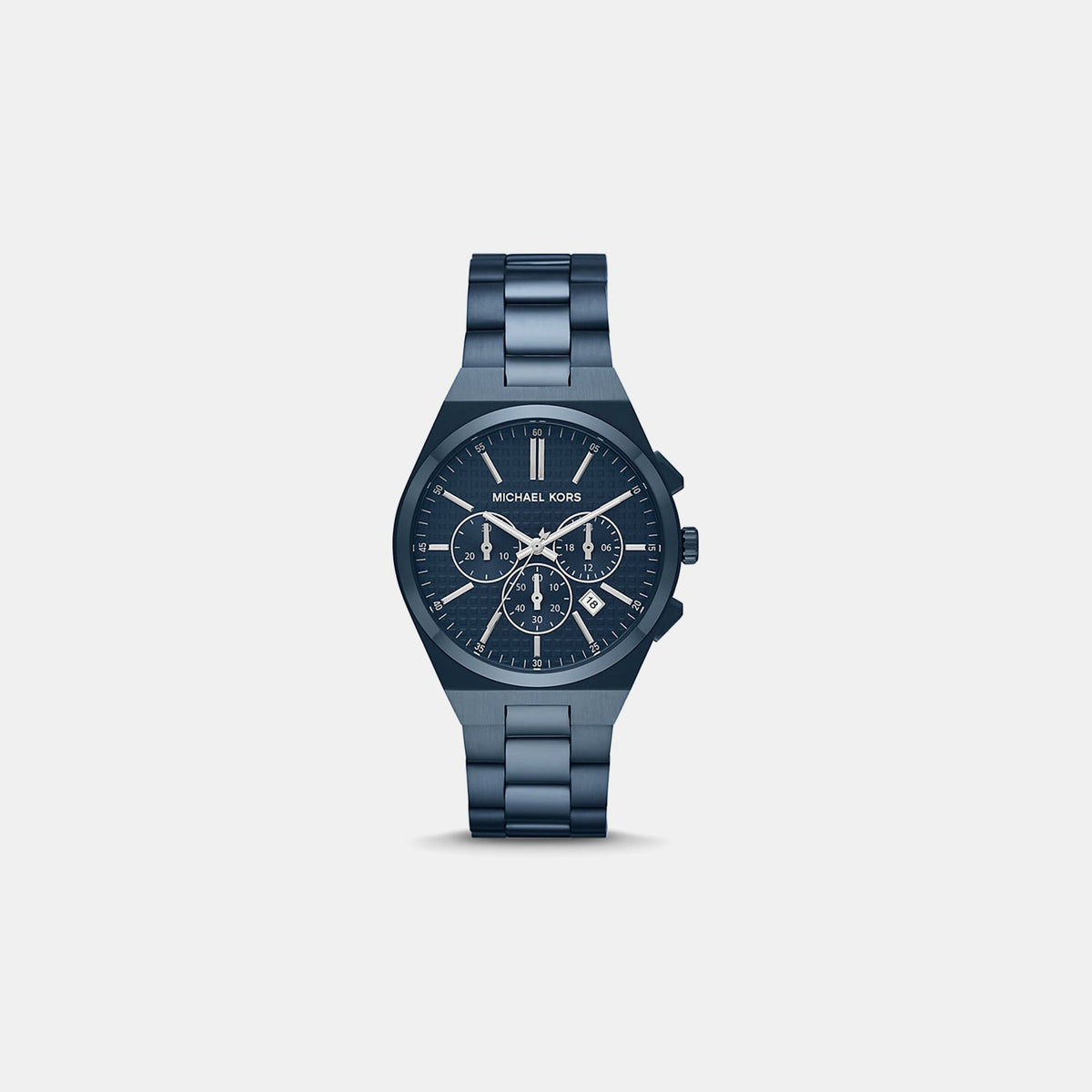 Lennox Men Quartz Blue Dial Chronograph Stainless Steel Watch MKO1235