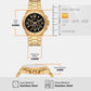 Lennox Men Quartz Black Dial Chronograph Stainless Steel Watch MKO1236