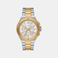 Lennox Men Quartz White Dial Chronograph Stainless Steel Watch MKO1237